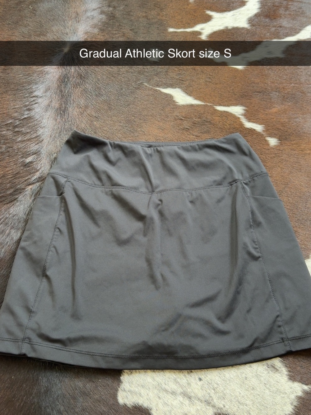 Gradual Black Athletic Skort